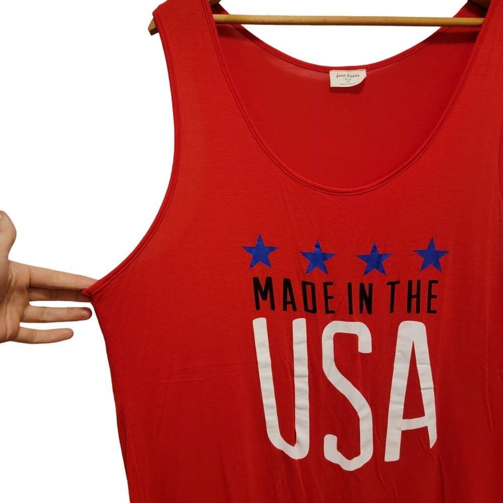 America USA Plus Size Tank Top - Picture 4 of 7